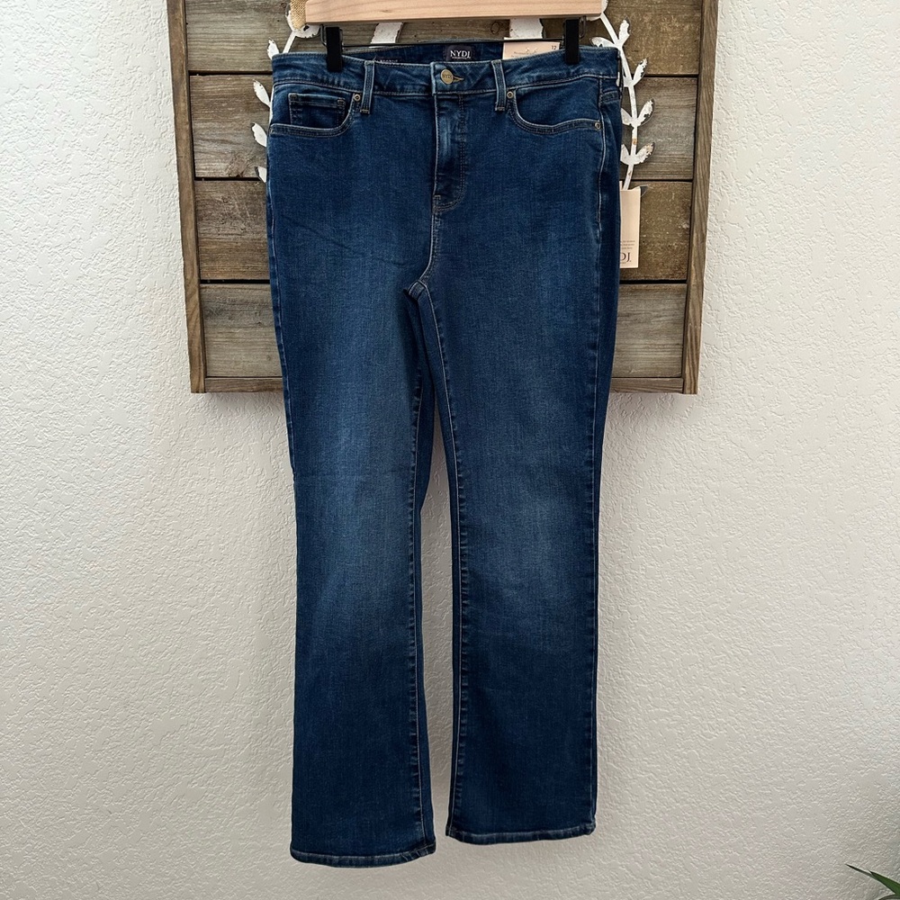 NYDJ Barbara boot cut stetchy denim Blue Women's Jeans size 12‎ NWT